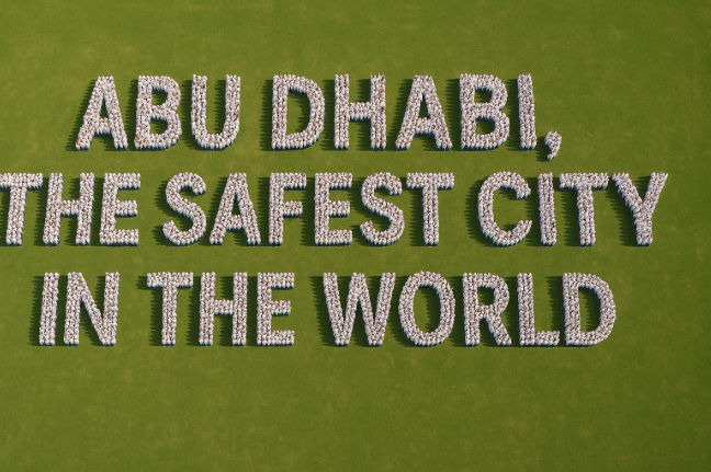 5,000 People Participate in Forming the Phrase: "Abu Dhabi, the Safest City in the World"